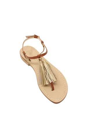 Sandali con nappe color oro Da Costanzo | NAPPINENEWCUOIOGOLD